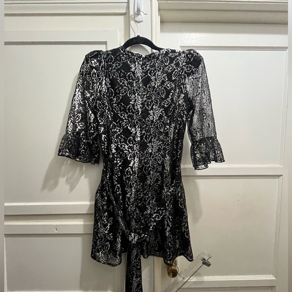 The Vampires Wife x H&M Mystique silver black lace dress size small - Picture 3 of 16